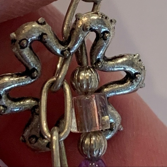 💐5/25 colorful glass bead charm silver bracelet - Picture 3 of 7